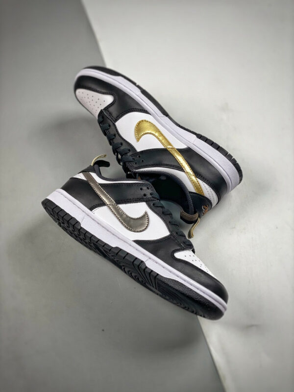 Nike Dunk Low Off Noir White Metallic Gold DH9764-001 For Sale