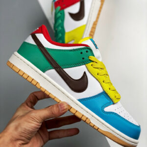 Nike Dunk Low SE Free 99 White Light Chocolate-Roma Green For Sale