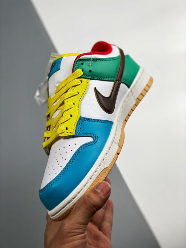 Nike Dunk Low SE Free 99 White Light Chocolate-Roma Green For Sale