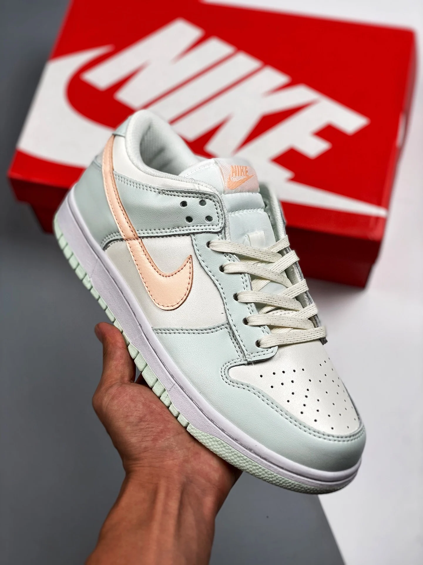 Nike Dunk Low Sail Crimson Tint-Barely Green-White For Sale