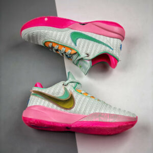 Nike LeBron 20 Time Machine Barely Green Multi-Color-Pink DJ5423-300 For Sale