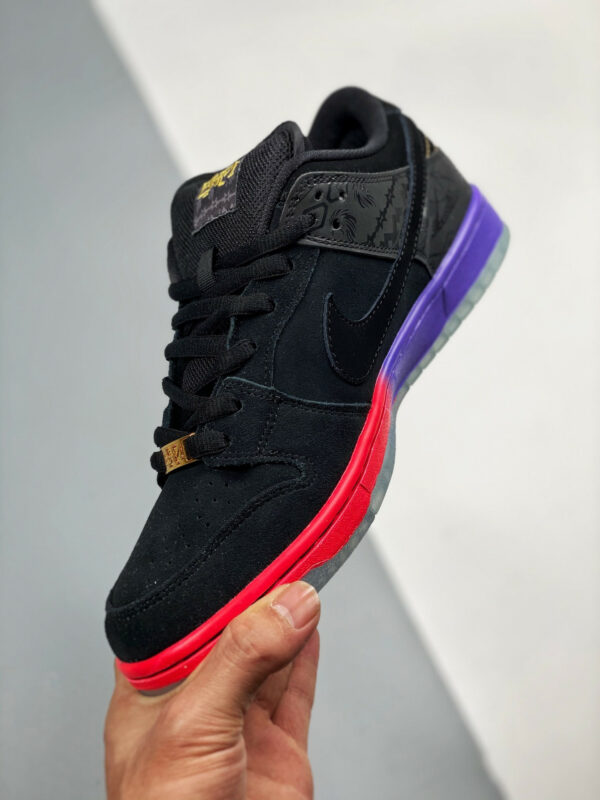 Nike SB Dunk Low BHM Black Black-Purple Venom 504750-001 For Sale