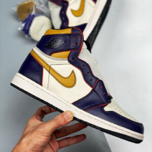 Nike SB x Air Jordan 1 High OG Lakers Court Purple Sail For Sale
