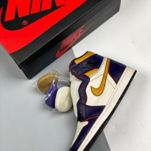 Nike SB x Air Jordan 1 High OG Lakers Court Purple Sail For Sale