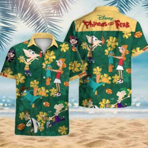 Phineas And Ferb For Men Hawaiian Shirt
