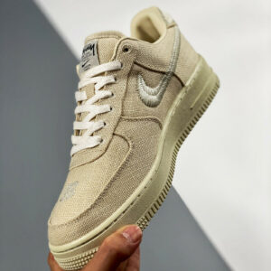 Stussy x Nike Air Force 1 Low Fossil Stone CZ9084-200 For Sale