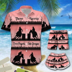 Three Barrel Two Heart One Dream And Men Hawaiian Shirt