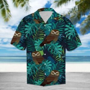 Tropical Owl Wear Hawaiian Shirt