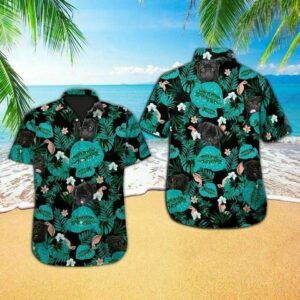 Tropical Pug Dog Hawaiian Shirt Beach Summer Outfit