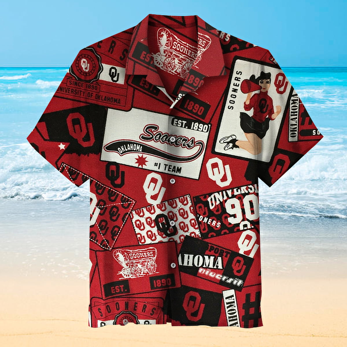University Of Oklahoma Vintage Hawaiian Shirt