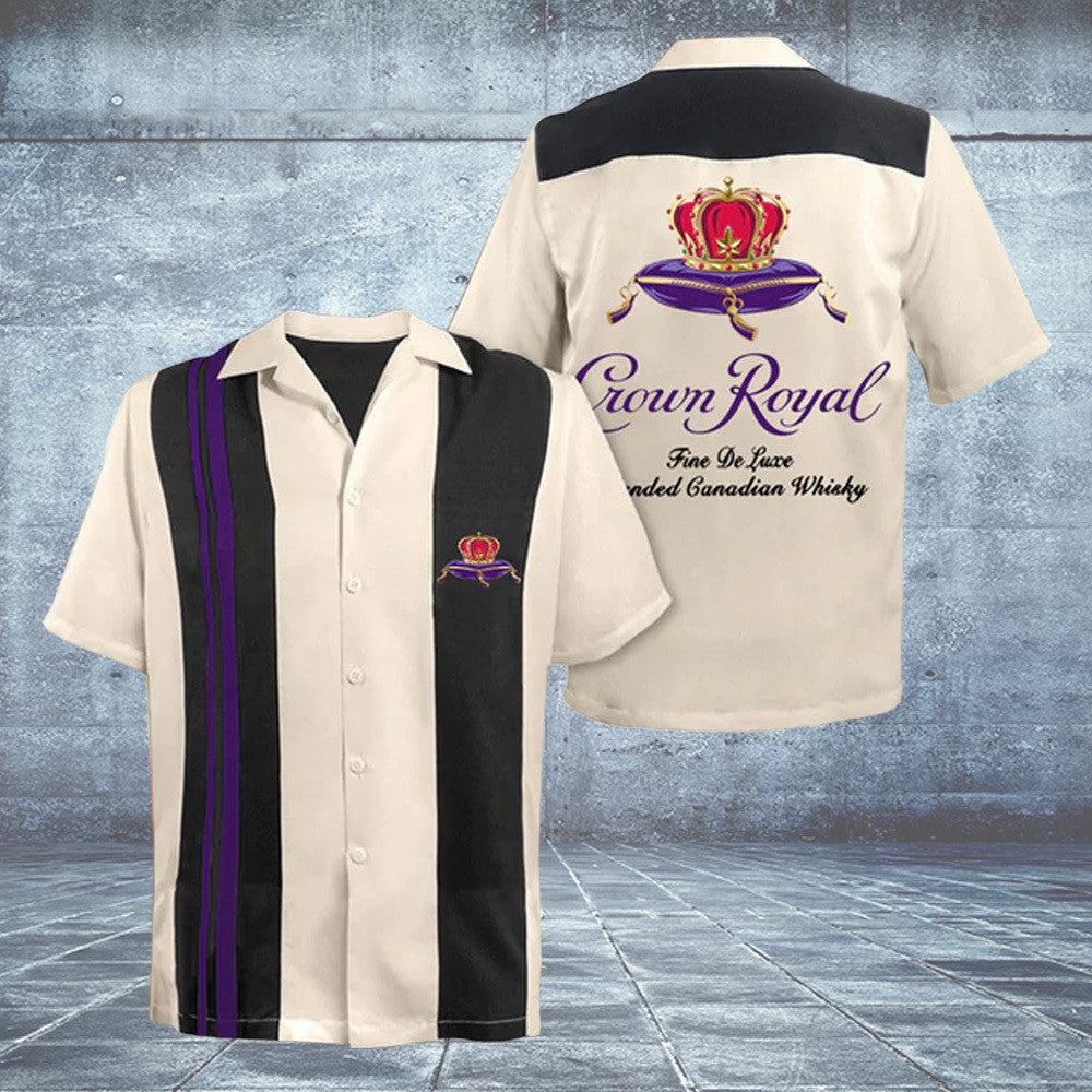 Vintage White Crown Royal Hawaiian Shirt