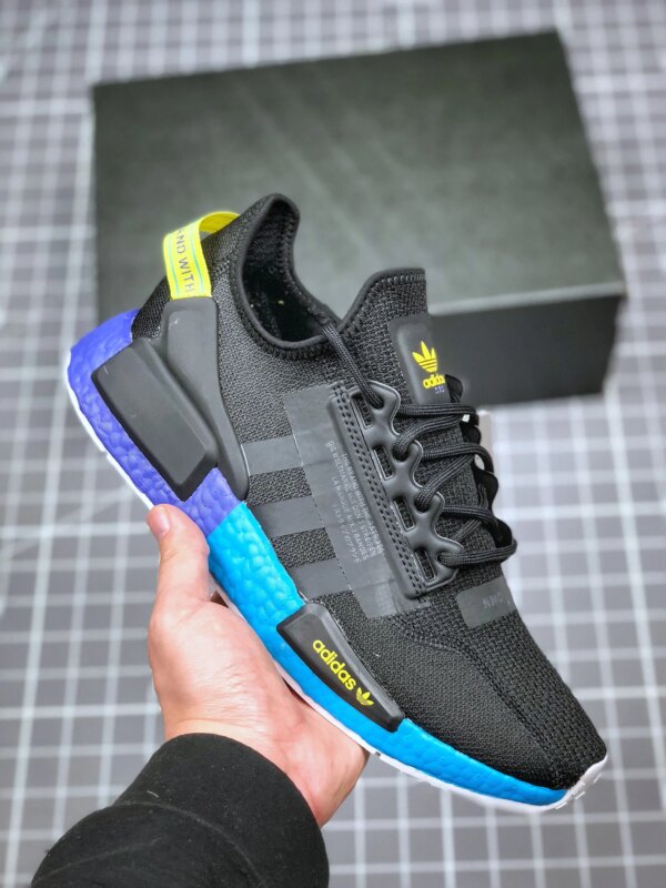 Adidas NMD R1 V2 Black Carbon Shock Yellow FX4147 For Sale