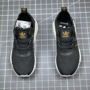 Adidas NMD R1 Black Gold Metallic Crystal White FW6433 For Sale