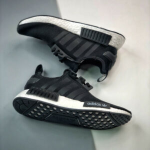 Adidas NMD R1 Refined Shoes Core Black Cloud White For Sale
