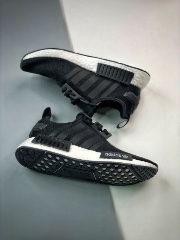 Adidas NMD R1 Refined Shoes Core Black Cloud White For Sale