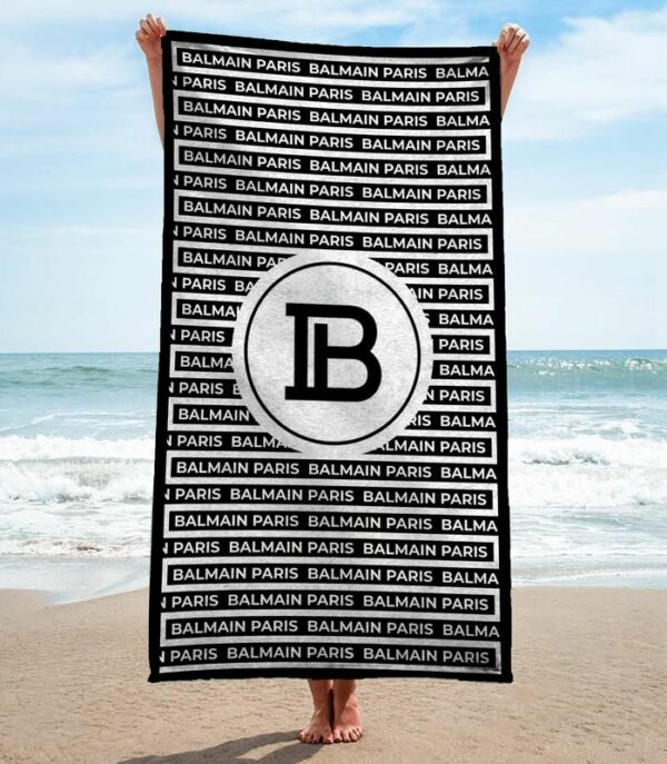 Balmain Beach Towel Accessories Summer Item Luxury Fashion Soft Cotton