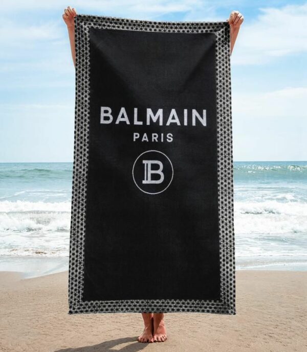 Balmain Beach Towel Accessories Summer Item Luxury Soft Cotton Fashion