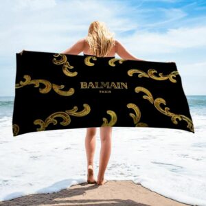 Balmain Beach Towel Luxury Accessories Fashion Soft Cotton Summer Item