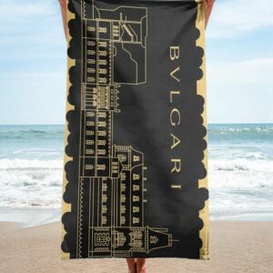 Bvlgari Beach Towel Luxury Fashion Accessories Soft Cotton Summer Item