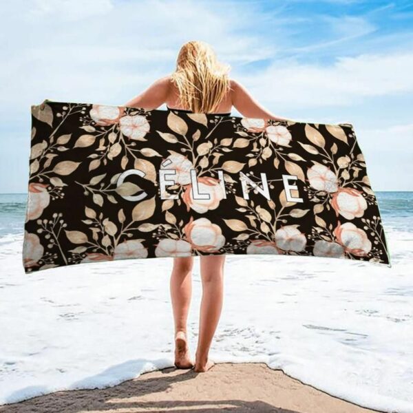 Celine Beach Towel Luxury Soft Cotton Summer Item Accessories Fashion