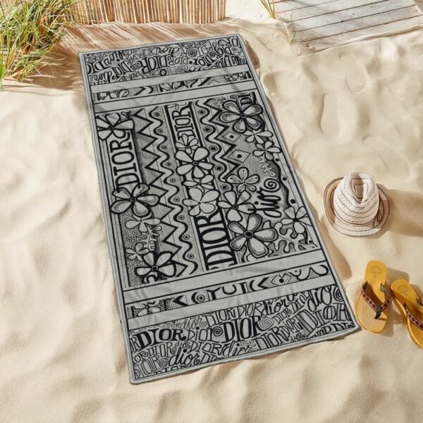 Dior Beach Towel Soft Cotton Accessories Fashion Summer Item Luxury