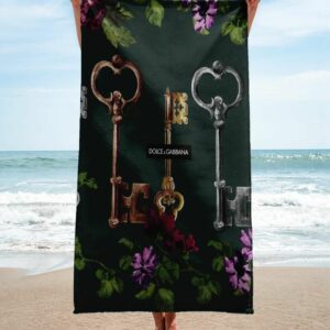 Dolce & Gabbana Beach Towel Summer Item Accessories Soft Cotton Luxury Fashion