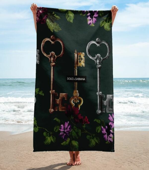 Dolce & Gabbana Beach Towel Summer Item Accessories Soft Cotton Luxury Fashion