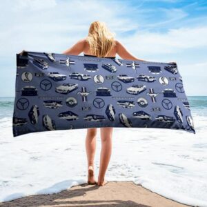 Ford Mustang Beach Towel Summer Item Luxury Accessories Fashion Soft Cotton
