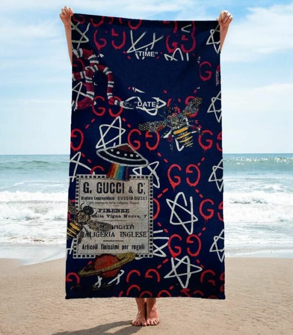 Gucci Beach Towel Fashion Summer Item Accessories Luxury Soft Cotton