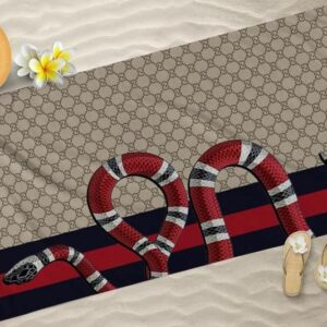 Gucci Snake Beach Towel Soft Cotton Summer Item Accessories Luxury Fashion