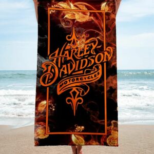 Harley Davidson Beach Towel Fashion Luxury Summer Item Accessories Soft Cotton