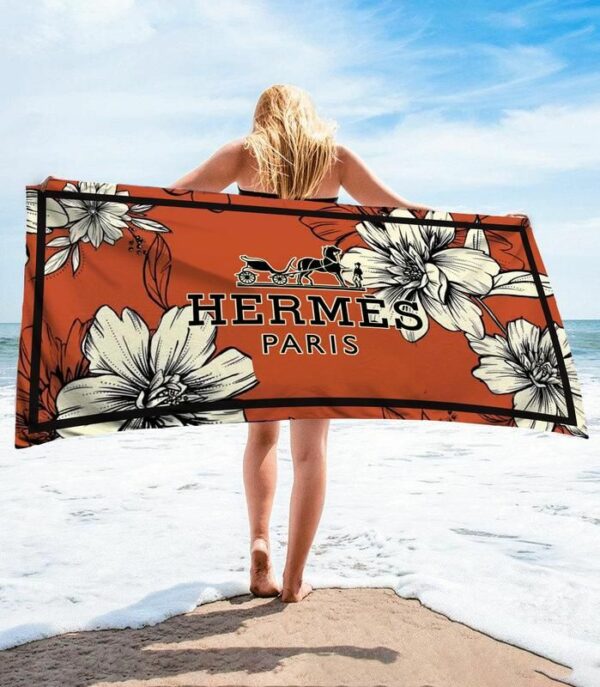 Hermes Beach Towel Accessories Fashion Summer Item Soft Cotton Luxury