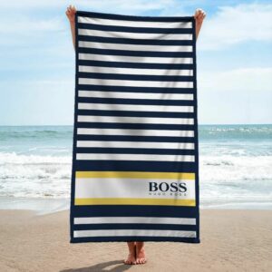 Hugo Boss Beach Towel Accessories Soft Cotton Summer Item Luxury Fashion