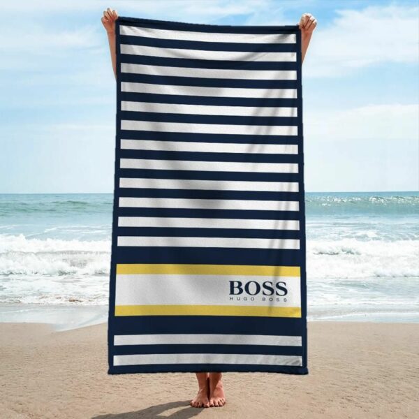 Hugo Boss Beach Towel Accessories Soft Cotton Summer Item Luxury Fashion