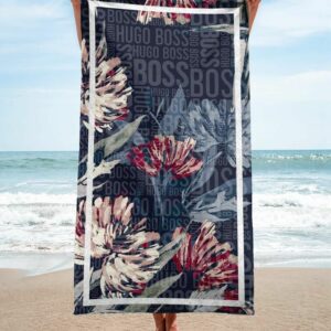 Hugo Boss Beach Towel Luxury Soft Cotton Fashion Summer Item Accessories