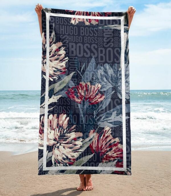 Hugo Boss Beach Towel Luxury Soft Cotton Fashion Summer Item Accessories