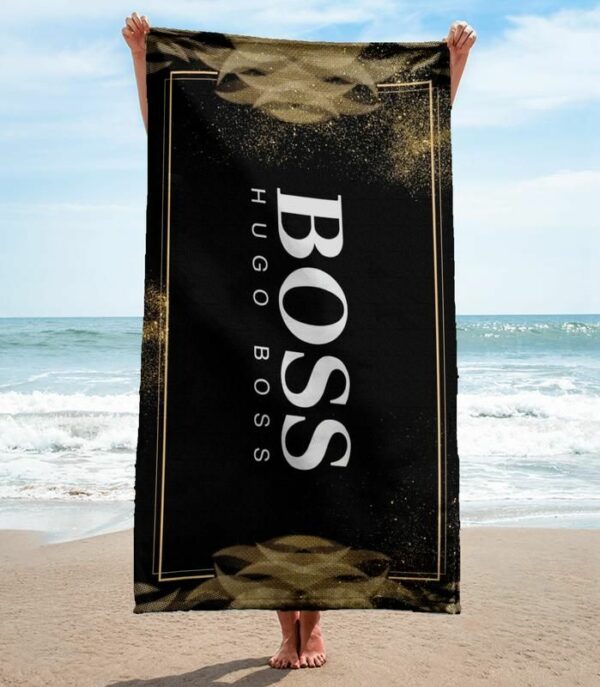 Hugo Boss Beach Towel Luxury Summer Item Soft Cotton Fashion Accessories