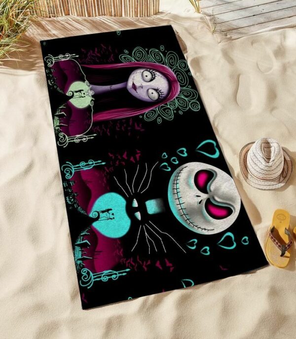 Jack Skellington Beach Towel Fashion Accessories Luxury Soft Cotton Summer Item