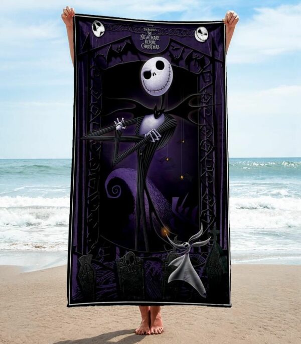 Jack Skellington Beach Towel Luxury Summer Item Fashion Soft Cotton Accessories