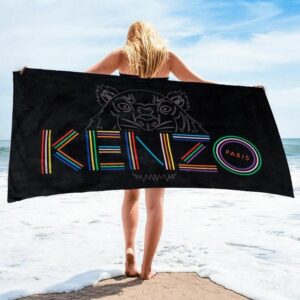 Kenzo Beach Towel Luxury Summer Item Fashion Accessories Soft Cotton