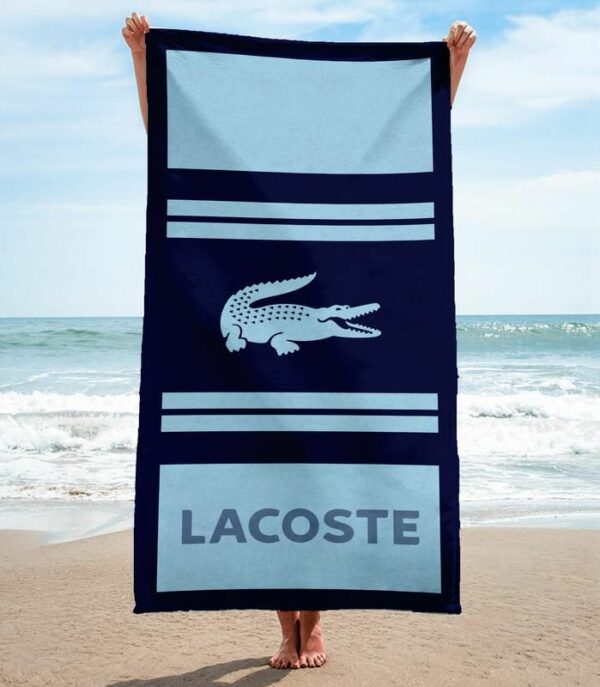 Lacoste Beach Towel Fashion Accessories Luxury Summer Item Soft Cotton