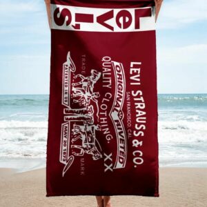 Levi Strauss & Co Beach Towel Soft Cotton Luxury Fashion Accessories Summer Item