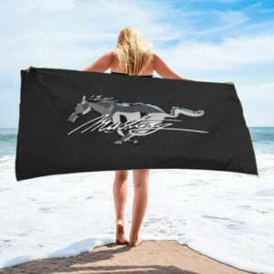 Mustang Beach Towel Luxury Summer Item Fashion Accessories Soft Cotton