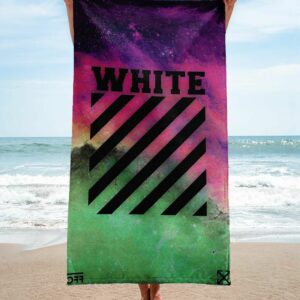 Off-White Beach Towel Fashion Soft Cotton Luxury Accessories Summer Item