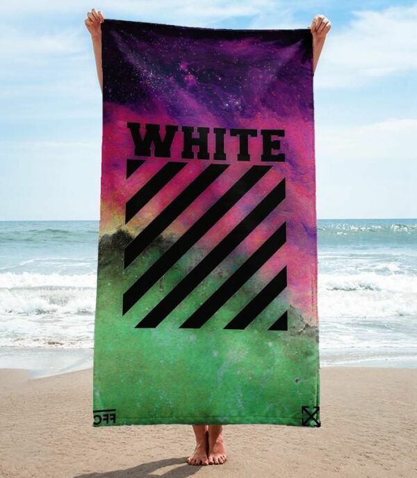 Off-White Beach Towel Fashion Soft Cotton Luxury Accessories Summer Item