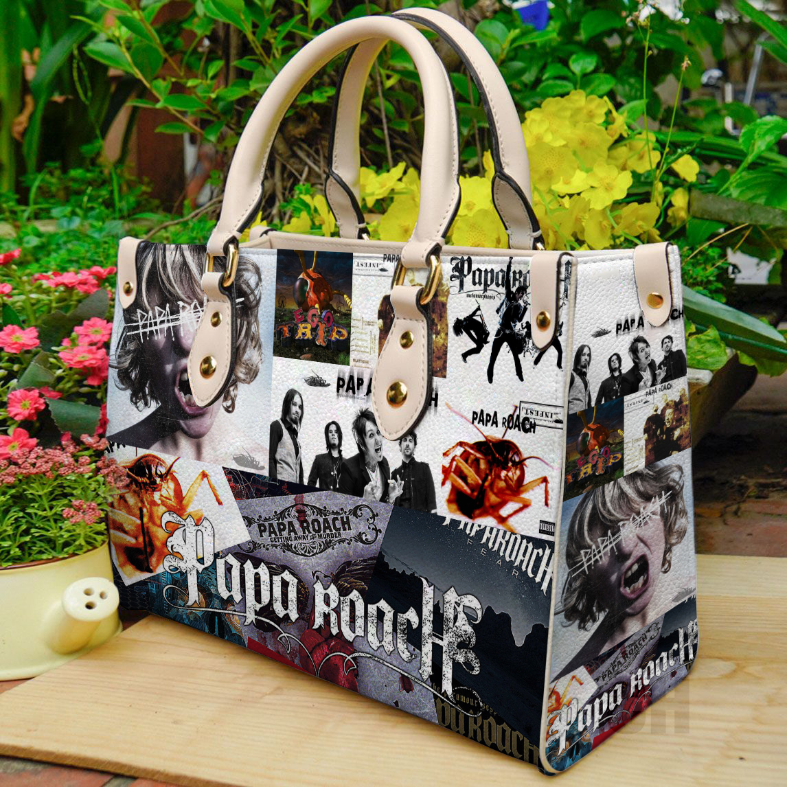 Papa Roach Women Leather Hand Bag