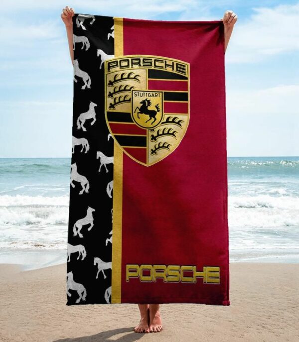 Porsche Ag Beach Towel Summer Item Fashion Soft Cotton Accessories Luxury
