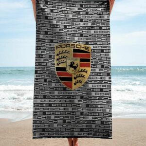 Porsche Beach Towel Luxury Summer Item Soft Cotton Fashion Accessories