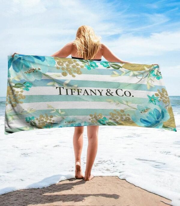 Tiffany And Co Beach Towel Fashion Summer Item Accessories Soft Cotton Luxury