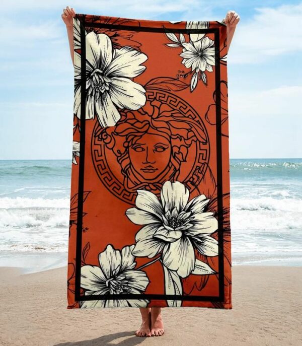 Versace Beach Towel Soft Cotton Fashion Accessories Luxury Summer Item